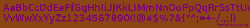 PfbeausansproSemibold Font – Purple Fonts on Brown Background