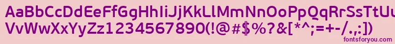 PfbeausansproSemibold Font – Purple Fonts on Pink Background