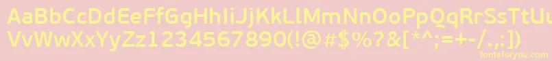 PfbeausansproSemibold Font – Yellow Fonts on Pink Background