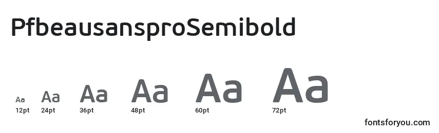 Размеры шрифта PfbeausansproSemibold