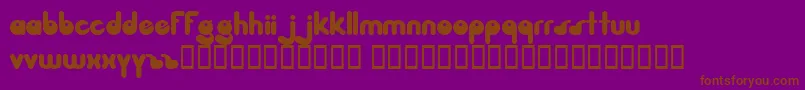 Czcionka Fingerbobs – brązowe czcionki na fioletowym tle