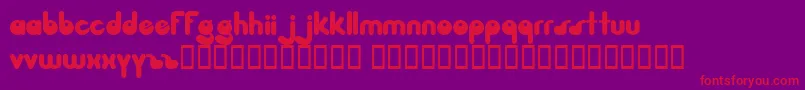 Fingerbobs Font – Red Fonts on Purple Background