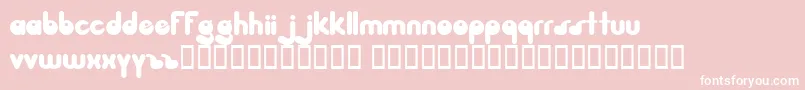 Fingerbobs Font – White Fonts on Pink Background