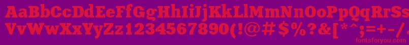 Xenia1 Font – Red Fonts on Purple Background