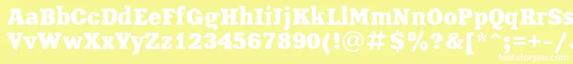 Xenia1 Font – White Fonts on Yellow Background