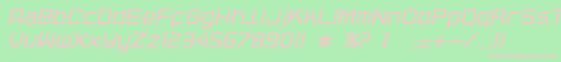 Traceri Font – Pink Fonts on Green Background