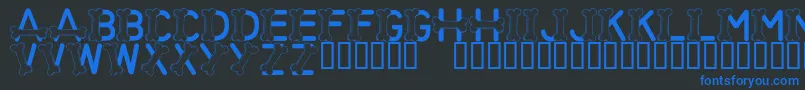 LmsThisFontIsForTheDogs Font – Blue Fonts on Black Background