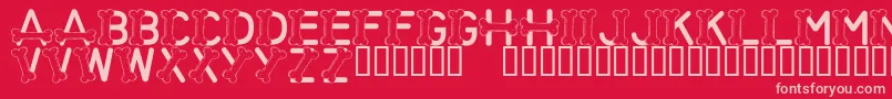 LmsThisFontIsForTheDogs Font – Pink Fonts on Red Background