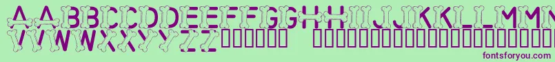 LmsThisFontIsForTheDogs Font – Purple Fonts on Green Background