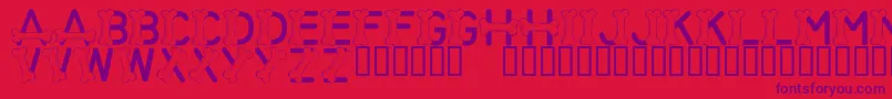 LmsThisFontIsForTheDogs Font – Purple Fonts on Red Background