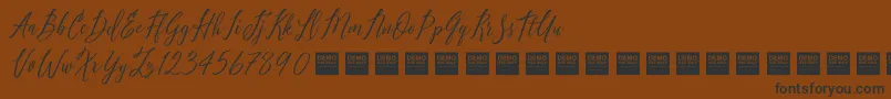 PureSeductionDemo Font – Black Fonts on Brown Background