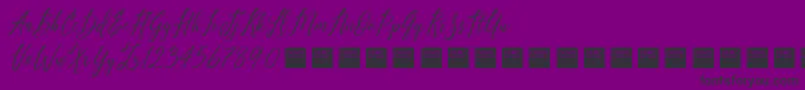 PureSeductionDemo-fontti – mustat fontit violetilla taustalla