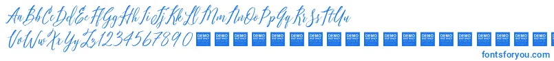 PureSeductionDemo Font – Blue Fonts on White Background