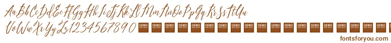 Шрифт PureSeductionDemo – коричневые шрифты на белом фоне