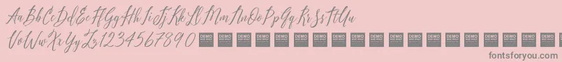 PureSeductionDemo Font – Gray Fonts on Pink Background