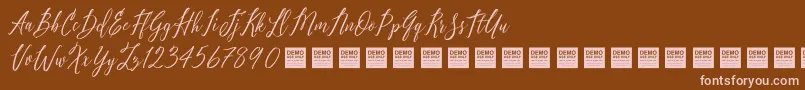 PureSeductionDemo Font – Pink Fonts on Brown Background