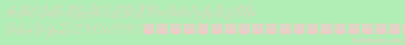 PureSeductionDemo Font – Pink Fonts on Green Background