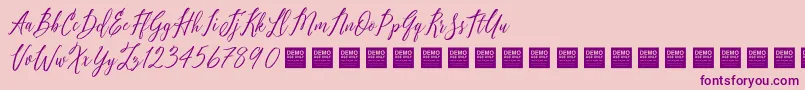 PureSeductionDemo Font – Purple Fonts on Pink Background