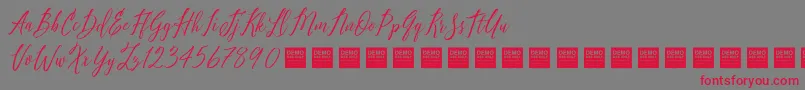 PureSeductionDemo Font – Red Fonts on Gray Background