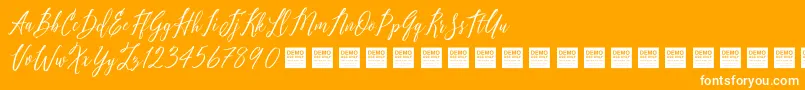 PureSeductionDemo Font – White Fonts on Orange Background