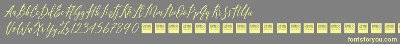 PureSeductionDemo Font – Yellow Fonts on Gray Background