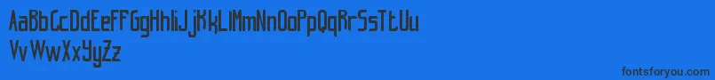 HintRetrС…FreeVersion Font – Black Fonts on Blue Background