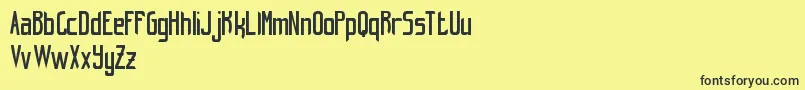 HintRetrС…FreeVersion Font – Black Fonts on Yellow Background