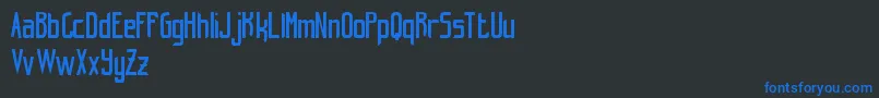 Fonte HintRetrС…FreeVersion – fontes azuis em um fundo preto