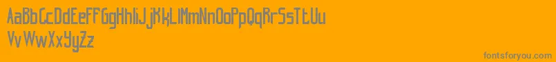 HintRetrС…FreeVersion Font – Gray Fonts on Orange Background