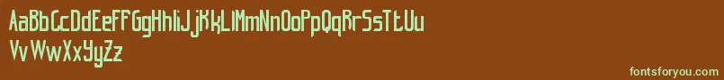 HintRetrС…FreeVersion-fontti – vihreät fontit ruskealla taustalla
