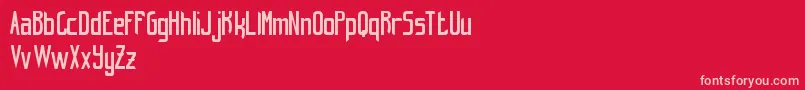 HintRetrС…FreeVersion Font – Pink Fonts on Red Background