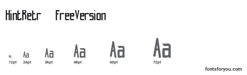 Размеры шрифта HintRetrС…FreeVersion