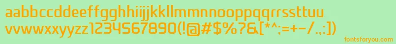 Nethsans Font – Orange Fonts on Green Background