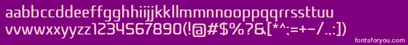 Czcionka Nethsans – różowe czcionki na fioletowym tle