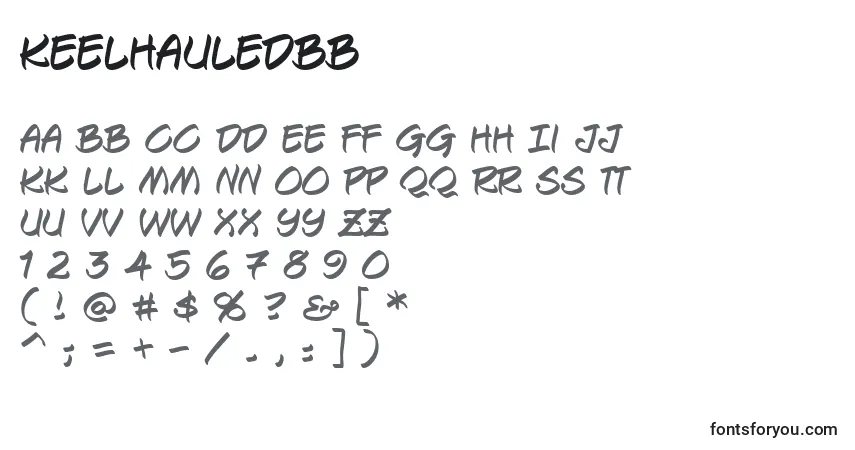 Schriftart KeelhauledBb – Alphabet, Zahlen, spezielle Symbole