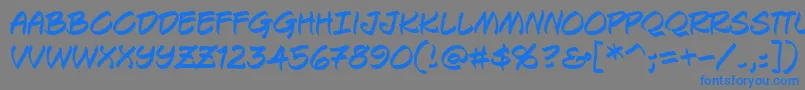 KeelhauledBb-Schriftart – Blaue Schriften auf grauem Hintergrund