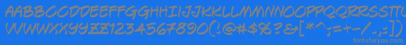 KeelhauledBb Font – Gray Fonts on Blue Background