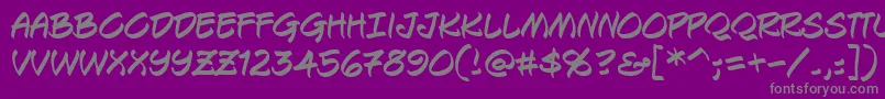 KeelhauledBb Font – Gray Fonts on Purple Background