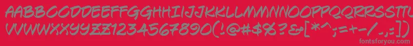 KeelhauledBb-Schriftart – Graue Schriften auf rotem Hintergrund