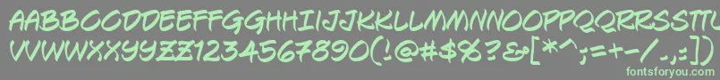 KeelhauledBb Font – Green Fonts on Gray Background