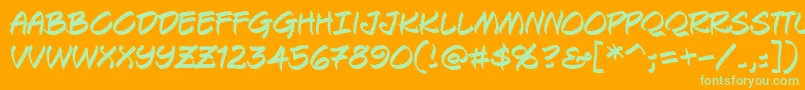 KeelhauledBb Font – Green Fonts on Orange Background