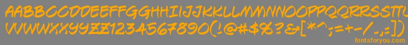 KeelhauledBb-Schriftart – Orangefarbene Schriften auf grauem Hintergrund