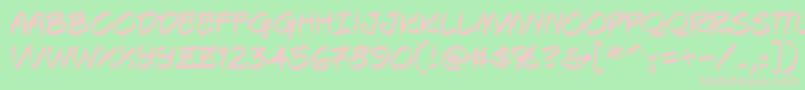 KeelhauledBb Font – Pink Fonts on Green Background