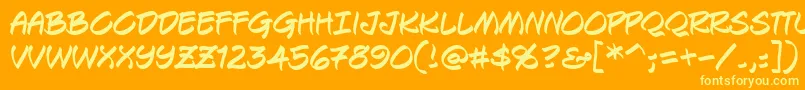 KeelhauledBb Font – Yellow Fonts on Orange Background