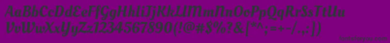 OleoscriptRegular Font – Black Fonts on Purple Background