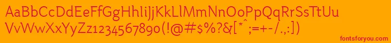 OtariLight Font – Red Fonts on Orange Background