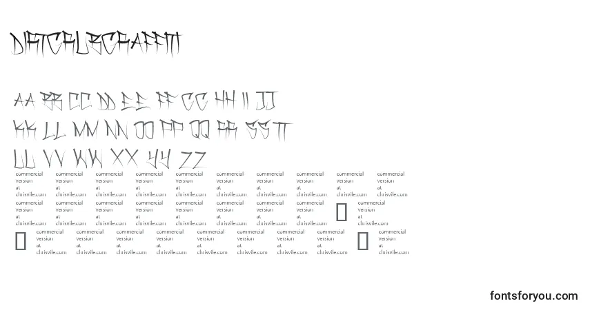 Czcionka Dirtgrubgraffiti – alfabet, cyfry, specjalne znaki