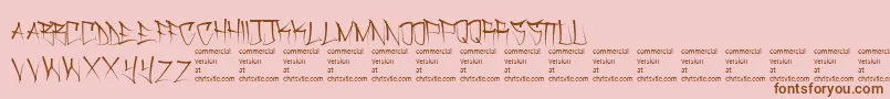 Dirtgrubgraffiti Font – Brown Fonts on Pink Background