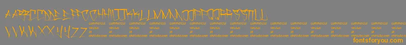 Dirtgrubgraffiti Font – Orange Fonts on Gray Background