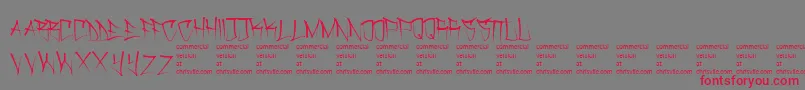 Dirtgrubgraffiti Font – Red Fonts on Gray Background